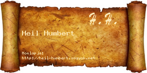 Heil Humbert névjegykártya